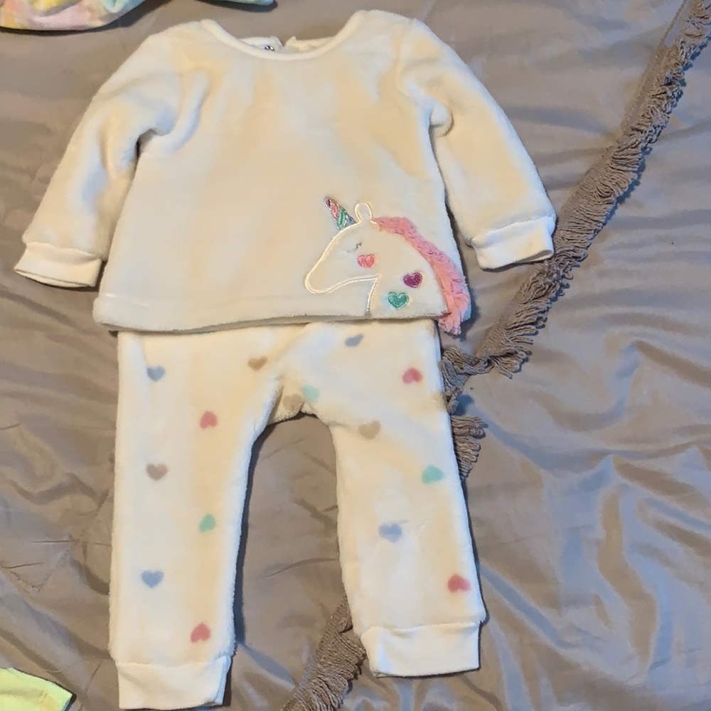 soft 2 piece unicorn outfit